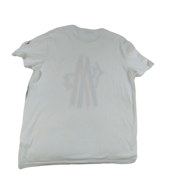 MONCLER Embroidered Mountain Logo Crew Cotton Maglia T-Shirt Designer StreetWear - Picture 8 of 9